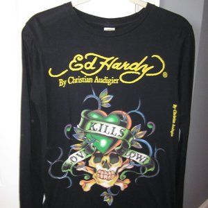 Ed Hardy Women's Long Sleeve T-Shirt Love Kills Slowly